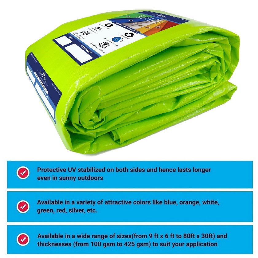 Kingwell 200 GSM Waterproof Tarpaulin Sheet 100 Pure Virgin UV Treated