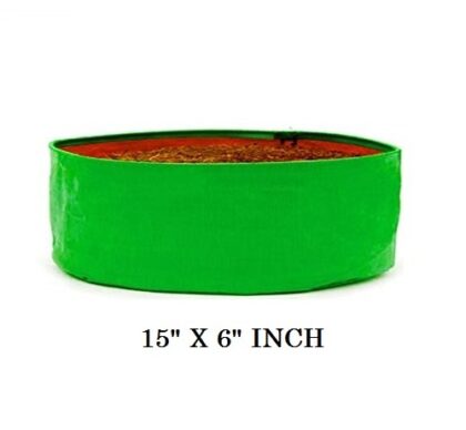 Kingwell (15" X 6") Inch Terrace Gardening Leafy Vegetable Green Grow Bag Plant Bags