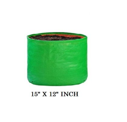 Kingwell (15" X 12") Inch Terrace Gardening Leafy Vegetable Green Grow Bag Plant Bags